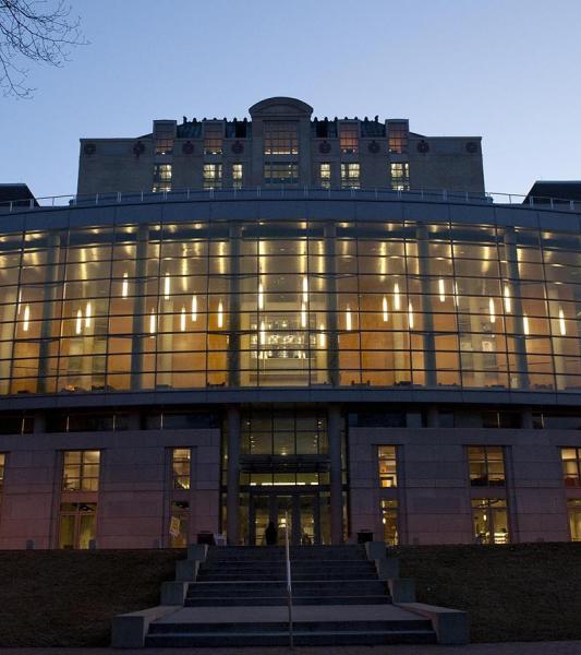 Exterior view of Thompson Library