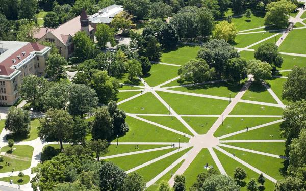 Aerial view of Ohio State Oval